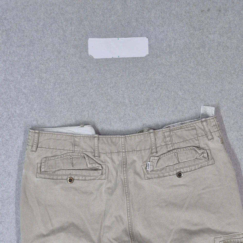 Levi's Men Shorts 34 Khaki Cargo Twill Outdoor Pockets Mid Rise 9